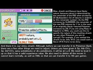 How to get a Legitimate Shiny Jirachi in Pokemon Emerald (Transferrable to Bank)