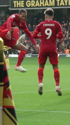 Liverpool FC Celebration Goals - Firmino and Van Dijk Celebrate