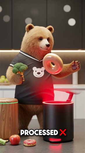 🍎 Cinematic Food Sorting: Choose Healthy! | Realistic 3D #Shorts