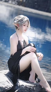 Cô ấy là giọt nước mắt trong trái tim bạn... wlop cr: 爪 琊 #tieukhaai #cos #cosplay #girl #douyin #cosplayanime #elf | Tiểu Khả Ái