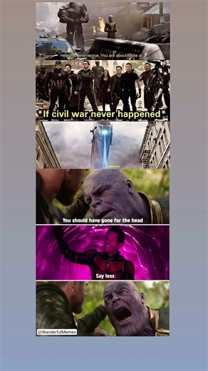If Civil War Never Happened 😈 Avengers vs Thanos Alternate Ending | Marvel Multiverse Meme #shorts