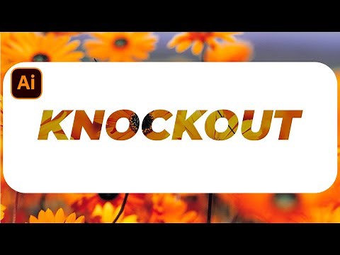 How to Knockout Text in Illustrator - Make Transparent Text Effect in Adobe Illustrator Tutorial