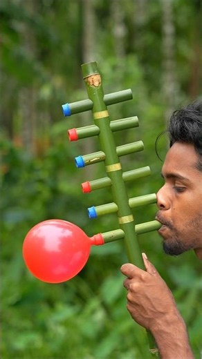 Creative Bamboo art with six Colourfull Balloone toys #Diy #Craft #Toys #Idea