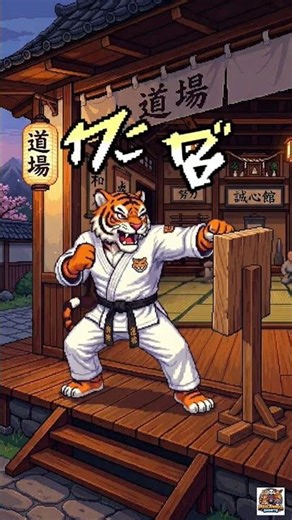 Tiger Becomes a Karate Master! 🐯🥋 | Pixel Animal Story