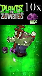 PVZ, 10 puff shrooms vs zombies.