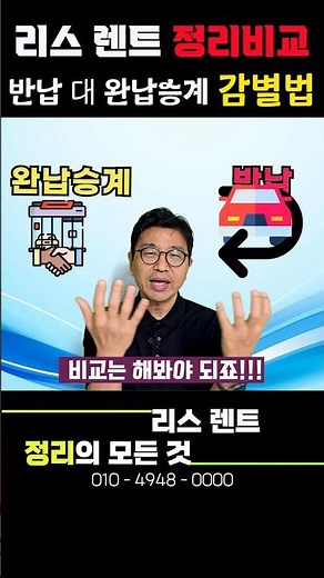 리스 장기렌트 반납과 완납승계 쉽게 선택할 수 있는 기준은