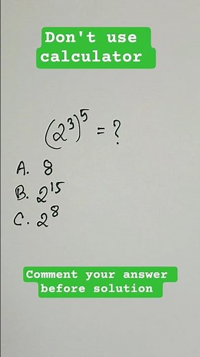 Power of Power Rule | Mental Math #mathstricks #ytshortsvideo