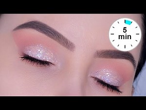5 MINUTE Soft Rosy Eye Tutorial for Beginners