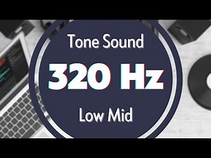320 Hz Frequency Sound. Tone Audio Signal. Sine Waveform. Low MID