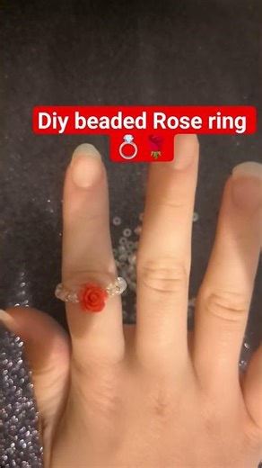 diy rose ring #diy #beads #diyjewelry #cute #jewelrymaking #ring #diyring