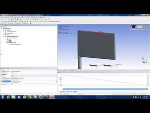 3D Analysis of Combined Loading in a Signpost Using Ansys Mechanical — Physics Setup