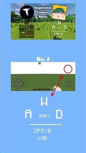 Keystrokes Texture Packs For Minecraft Bedrock 1.21+ #minecrafttexturepack #texturepack #texture