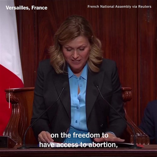 7.1K views · 822 reactions | French legislators voted to explicitly enshrine access to abortion in the Constitution, making their country the first in the world to do so. “We are sending the message to all women: Your body belongs to you and no one has the right to control it in your stead,” Prime Minister Gabriel Attal said before the lawmakers voted 780-72 for the amendment. Read more: https://nyti.ms/3wBXAk1 | The New York Times | Facebook