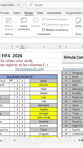 Calendario del Mundial de Fútbol 2026 con Fórmulas Excel #calendariomundial2026 #formulasexcel