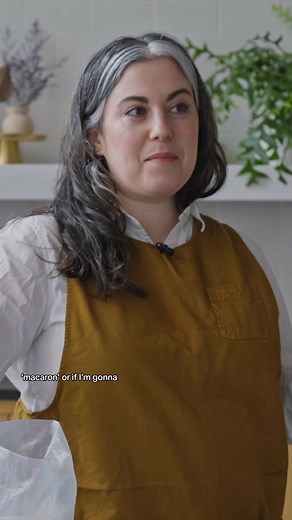 Make macarons with Claire, now on YouTube #foodtok #macarons #clairesaffitz