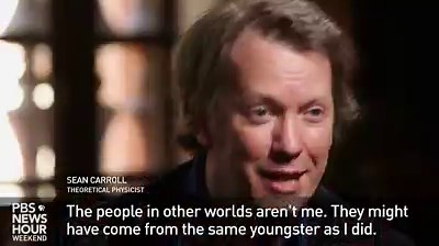 21K views · 304 reactions | There is a highly abstract and controversial theory in quantum mechanics known as “many-worlds.” It describes the idea that with every decision you make, an entirely new universe springs into existence containing a new version of yourself. And some theoretical physicists believe the theory is an exact description of reality. Tune in tonight to view our full report. | PBS NewsHour | Facebook