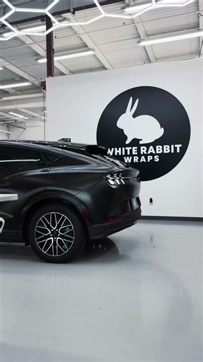 This Mustang Mach-E came in for a full satin black wrap, and the transformation speaks for itself🔥