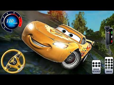 Extreme Car Driving Simulator 3D - Golden Lightning McQueen Racing (New MOD) - Android GamePlay #16
