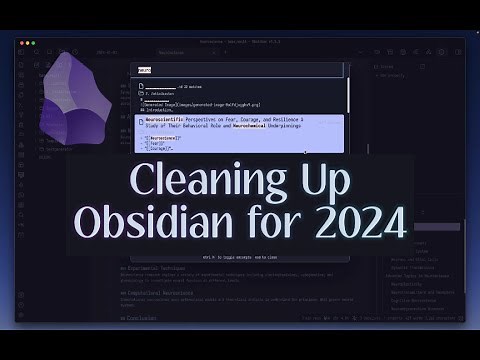 Obsidian 2024 Cleanup and Essential Setup