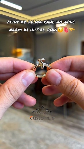 6.4K views · 528 reactions | Order now For details contact us on watsapp Or dm us: 03701014932 #personalizedjewelry #customizenamenecklace #trendingreels #customjewelry #giftideas #explore #giftforher #viral #trending #fypage #foryou #jarrairing #stonering #ringforher #ring #specialring #artist #initialring | customize.namenecklace.pk | Facebook