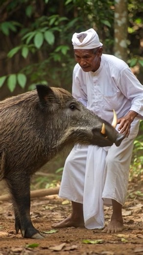 Grandpa still tries to get the pig chain