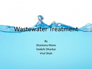 Wastewater Treatment - SlideServe