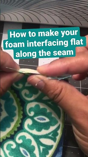How to make foam interfacing flat along the seams for bag making