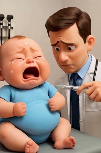 Doctor perform injection and baby crying loudly 😭 | baby cry video | #funnybaby #babycrying