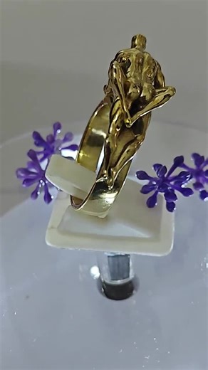 Sterling Silver Lovers Ring: Medieval Hug & Kiss Design - Etsy