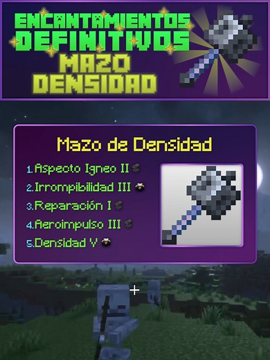 Encantamientos Definitivos para Mazo de Densidad en Minecraft