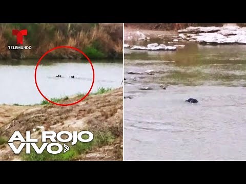 Captan a inmigrantes ahogándose en el Río Bravo y a la vista de la patrulla fronteriza
