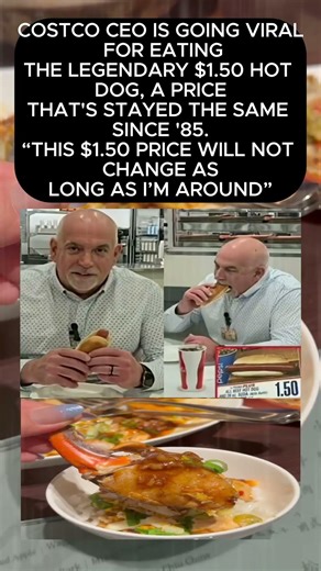 $1.50 Since 1985?! 😳 Costco CEO Still Eats This #shorts#costco#business#funfact#viral#hotdog