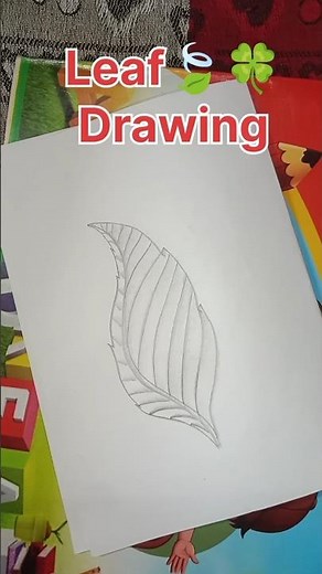 Easy Leaf🍃🍀 Drawing Tutorials ll How to draw a leaf🍃