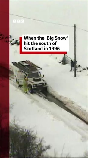 See what happened when the 'Big Snow' hit in 1996, bringing the south of Scotland to a standstill. And read about little Dean, who was born in the back of an Army truck: bbc.in/4qePB2J | BBC Scotland News