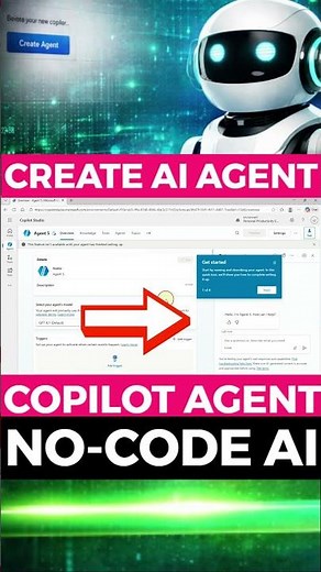 How to Create Agent in Copilot 🤖 | Microsoft Copilot Studio #Shorts