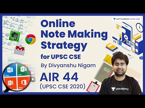 Online Note Making Strategy for UPSC CSE | Divyanshu Nigam (AIR 44) | UPSC CSE/IAS 2023/24