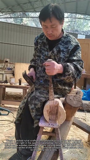 Crafting a Traditional Wooden Tool by Hand | Rural Woodworking