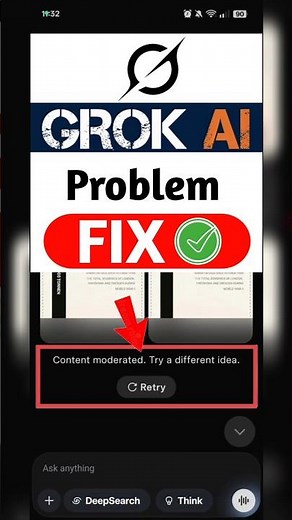 how to fix content moderated error on grok AI | Content generation problem solved 2026 #grokai