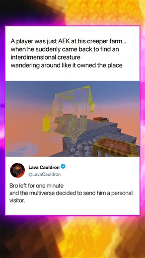 A player was just AFK at his creeper farm...