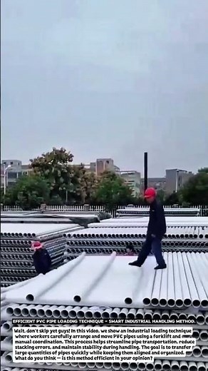 Efficient PVC Pipe Loading Technique – Smart Industrial Handling Method.