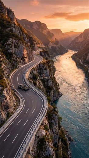 Insane River Cliff Road Construction | Building Roads Above a Flowing River (4K Timelapse)