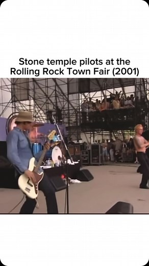 Most Iconic Live Music Moments on Instagram: "Follow (me) @epicliveperformances to tune into the most iconic moments in live music history …. In 2001, Stone Temple Pilots delivered a powerhouse performance at the Rolling Rock Town Fair, solidifying their status as one of the greatest rock bands of the ’90s and early 2000s. The festival, held in Latrobe, Pennsylvania, featured a lineup of iconic rock acts, but STP stood out with their electrifying set. One of the highlights of their performance w
