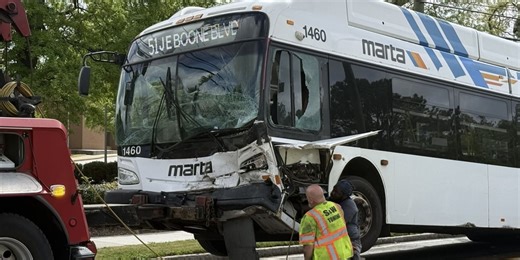1 dead in head-on crash between car, MARTA bus, police say