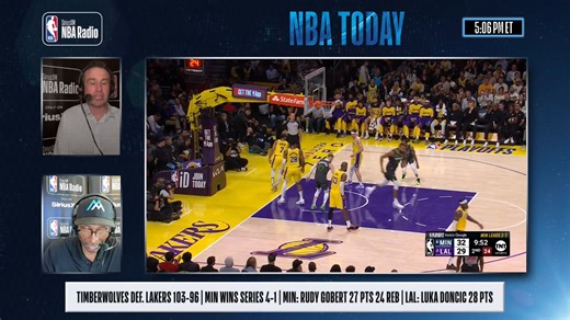 Justin Termine & Eddie Johnson break down Rudy Gobert's huge Game 5 against the Lakers on Thursday’s NBA Today on SiriusXM 🗣️ | NBA