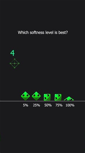 Which softness level is best? #satisfying #bouncingball #simulation #creativecoding