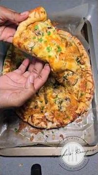Homemade Chicken and Mushrooms Pizza 😋