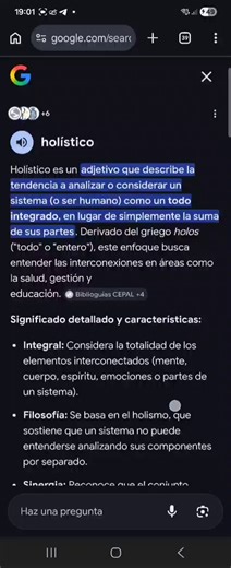 @TuTiaSandra @hereisjavo Creo que está gente no sabe que significa holistico, y no significa mágico, significa integral, que aborda todos o casi todos los aspectos de una situación, en medicina se refiere a que el cuerpo se enferma, pero también afecta la mente y el espíritu.