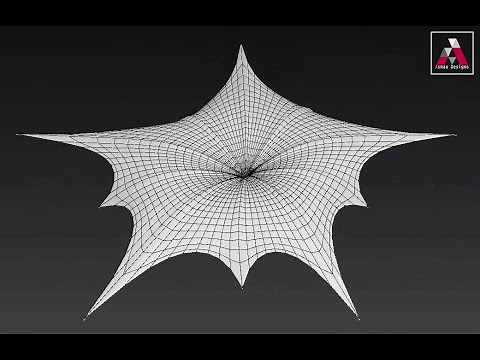 Tent structure modeling in 3ds max