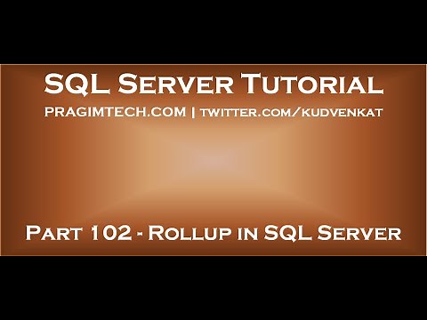 Rollup in SQL Server