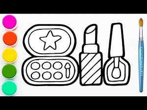 How to Draw a Makeup Set | Step by Step